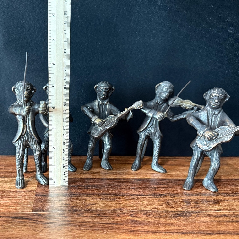 5 Monkeys Orchestra Figurines - Picture 3 of 16